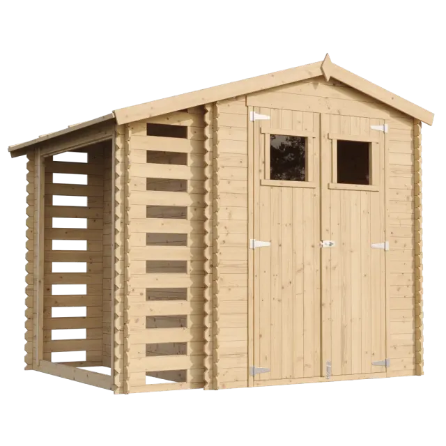 Timbela M386 casetta attrezzi legno 256x200 cm 5 m² porte larghe