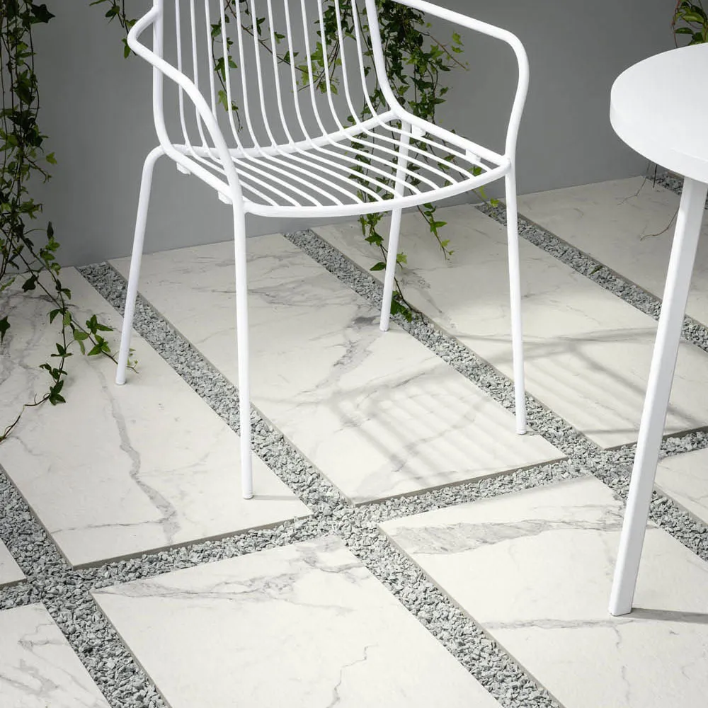 Progetto Esterno Allmarble 20 pavimento in gres effetto marmo