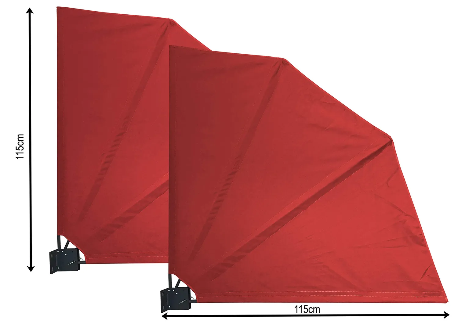 Quick Star paravento balcone 115x115 cm 2 pezzi arancione
