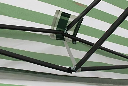 All Seasons Gazebos Robusto 3x6 m gazebo pieghevole strisce verdi imperm.