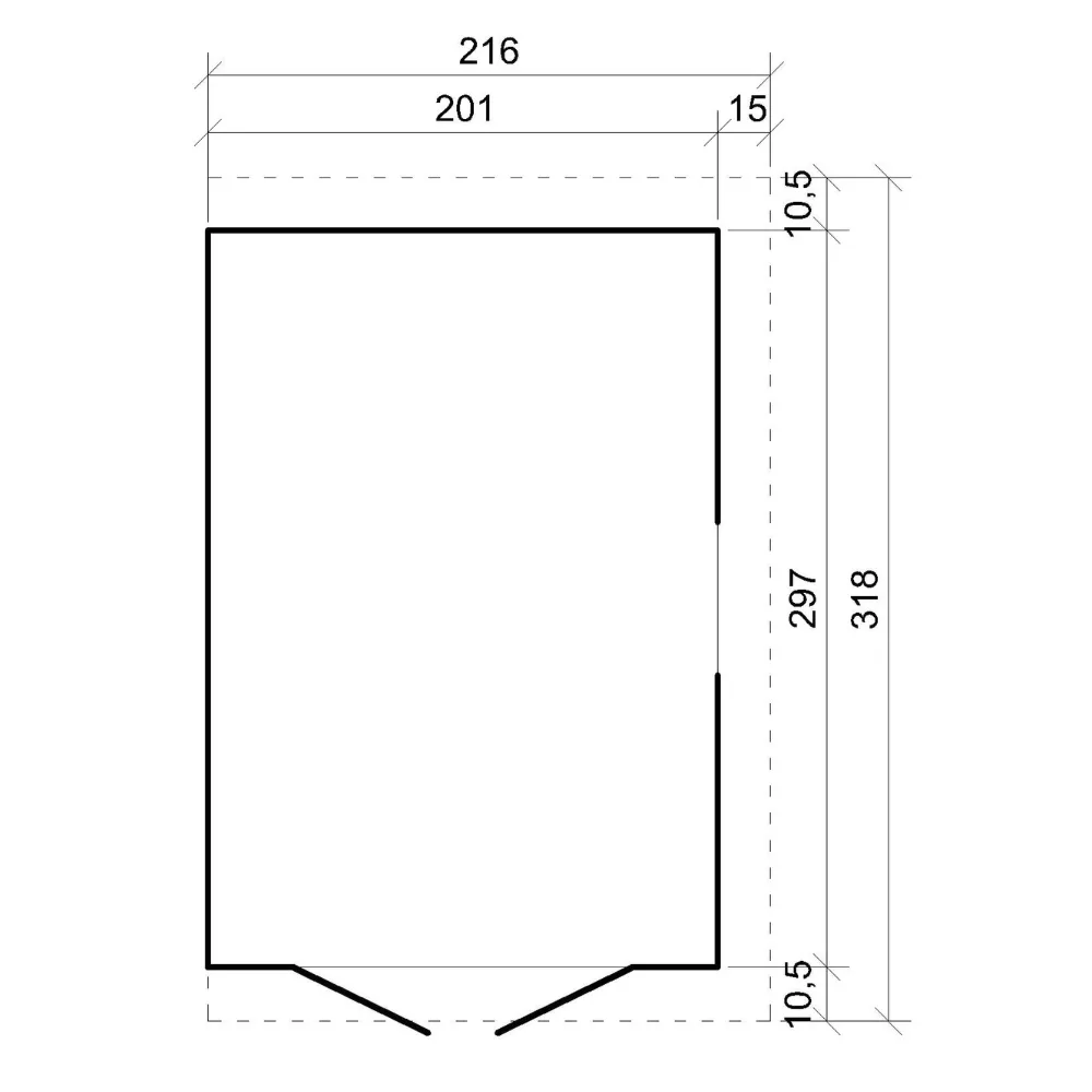 Timbela M339 casetta pannelli 201x297 cm 6 mq