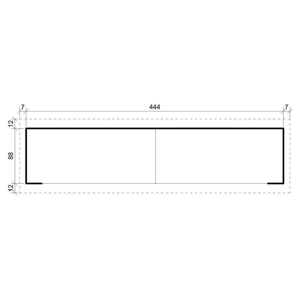Timbela M203 legnaia legno 456x100 cm 7 m³