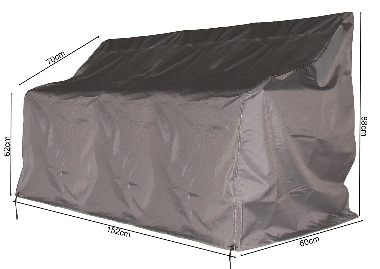 QUICK STAR telo copripanca grigio 152x60x88 cm impermeabile