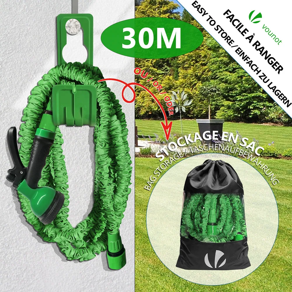 VOUNOT tubo irrigazione estensibile 30 m verde accessori