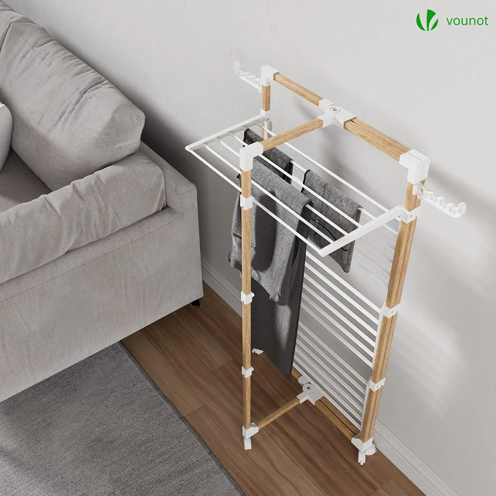 VOUNOT stendibiancheria torre 3 piani bianco 25 m
