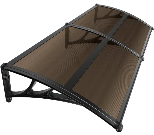 VOUNOT Pensilina porta policarbonato 200x80cm marrone