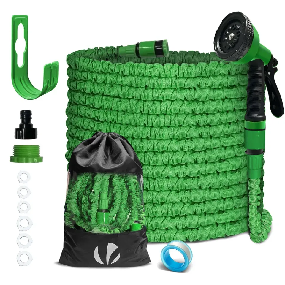 VOUNOT tubo irrigazione estensibile 30 m verde accessori