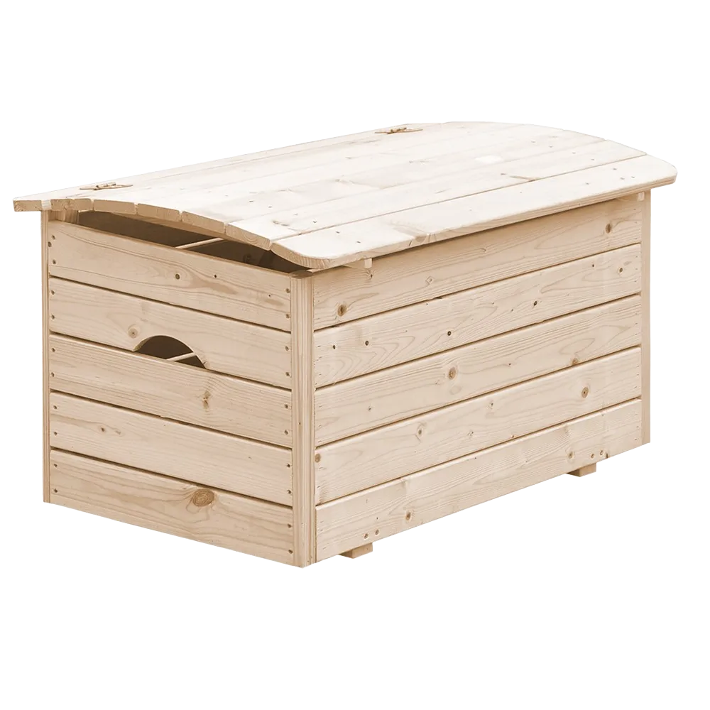Timbela M034-1 baule legno bambini con coperchio