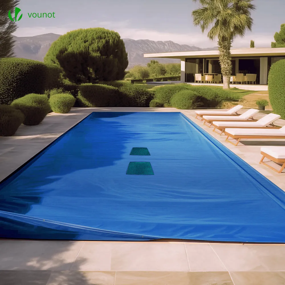 VOUNOT Telo piscina rettangolare blu 4x9 m 160 g/m2 doppio strato