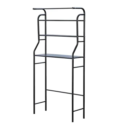 QUICK STAR scaffale lavatrice 65x25x163 cm nero 3 ripiani
