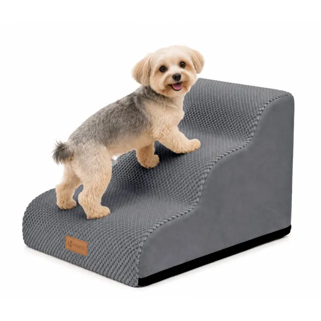 VOUNOT Scaletta per Cani e Gatti 57x40x40 cm Grigia