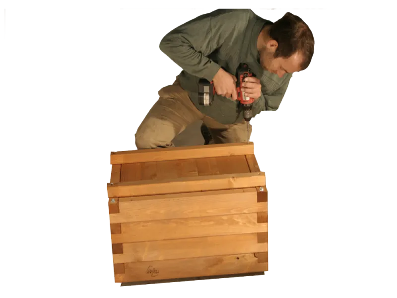 Casetta CUBO La Pratolina Fioriera Legno 65x45