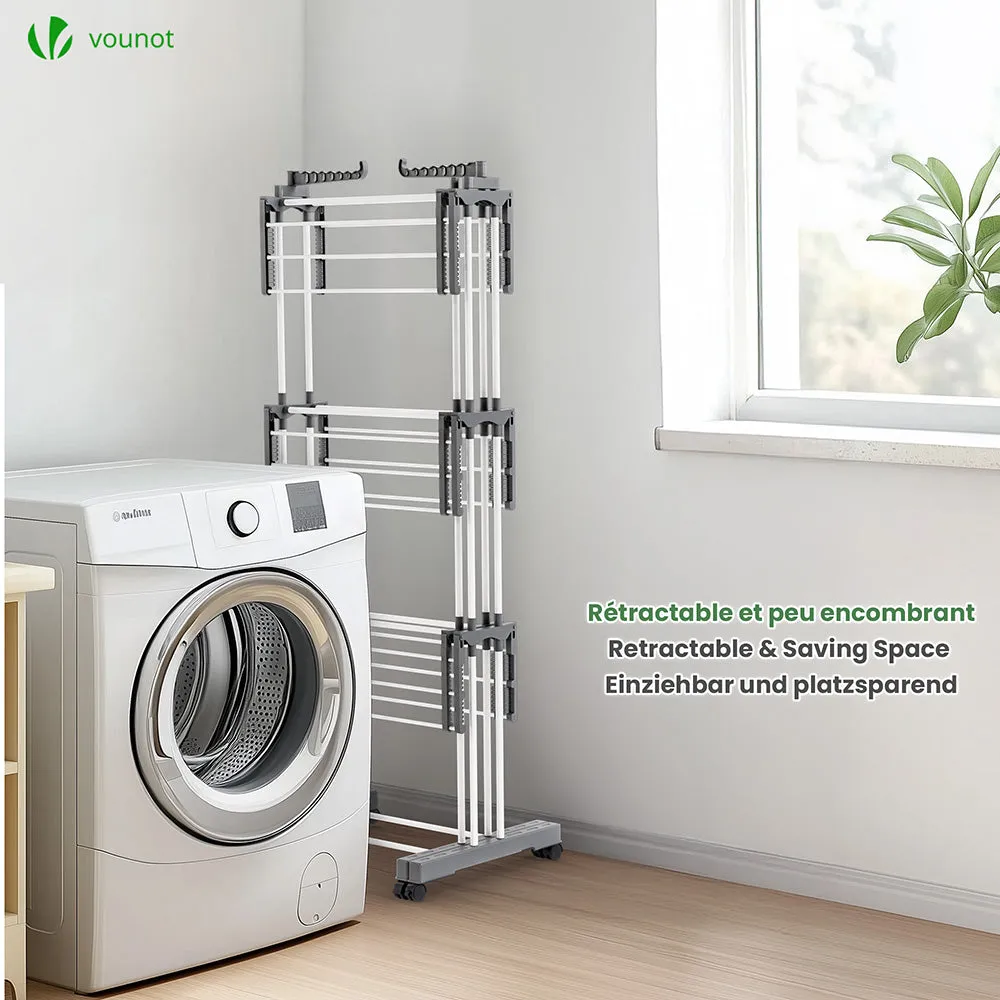Vounot stendibiancheria estensibile 190cm bianco 40m