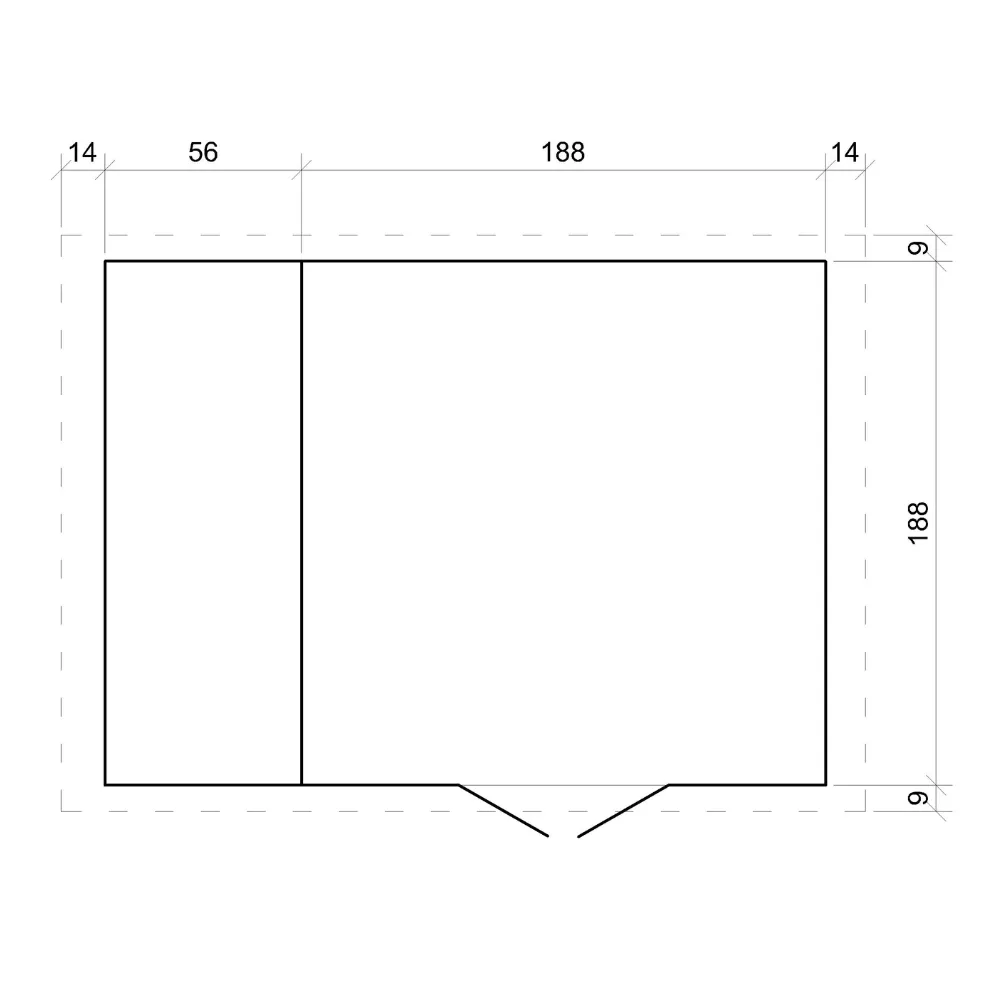 Timbela M386F casetta legno 256x200 cm 5 m²