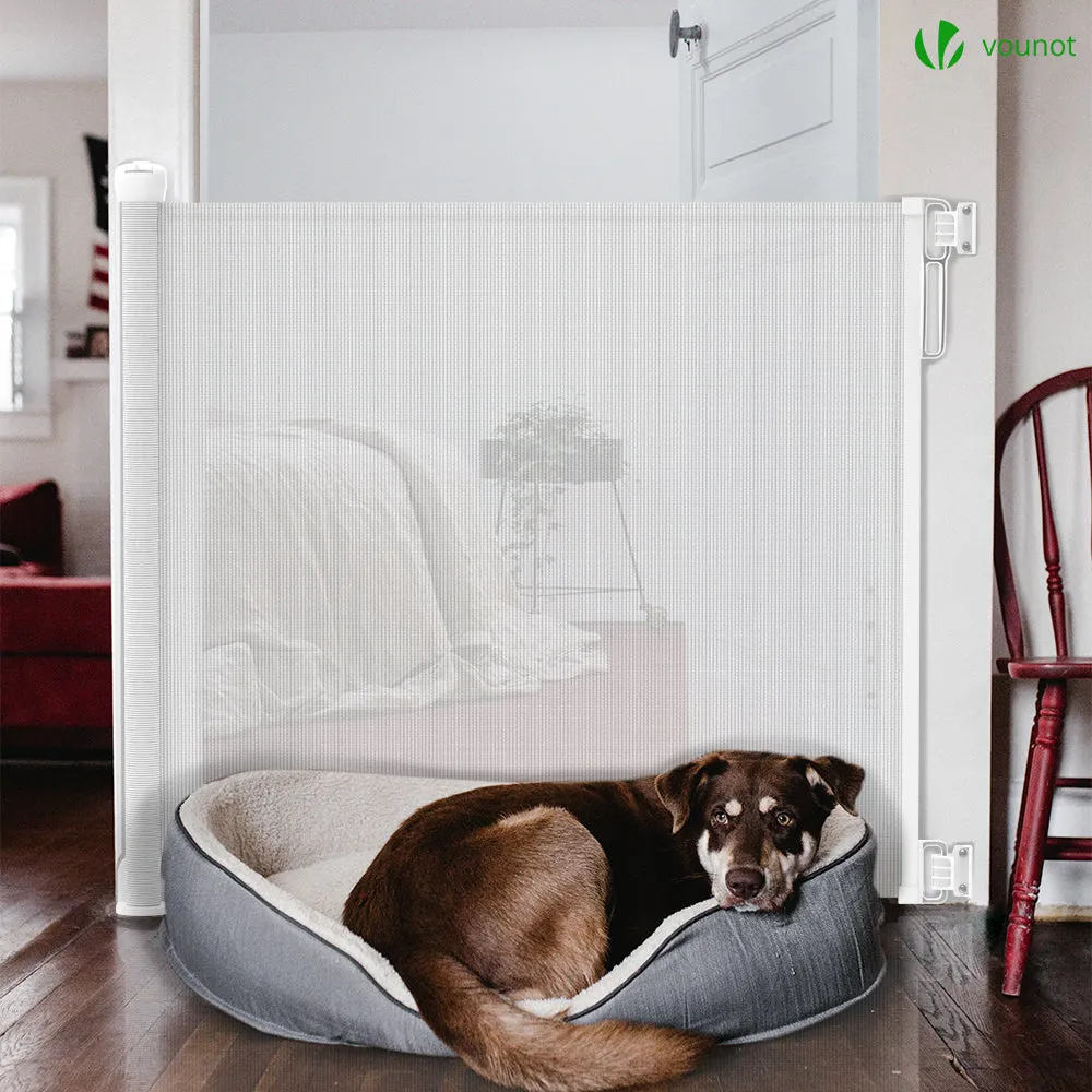 Vounot barriera sicurezza retrattile 180 cm bianca bimbi