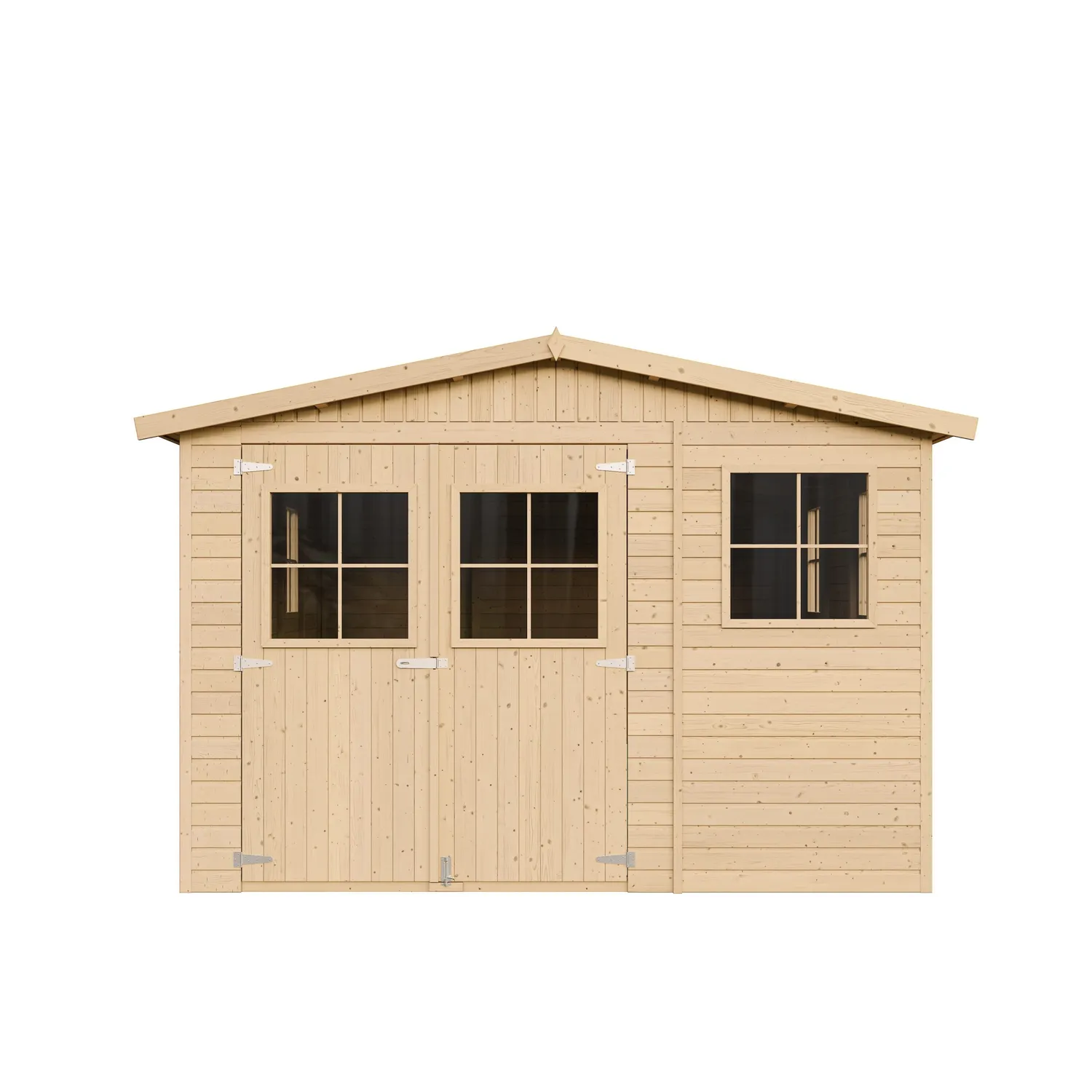 Timbela M337 casetta pannelli legno 303x493 15 m² doppia porta