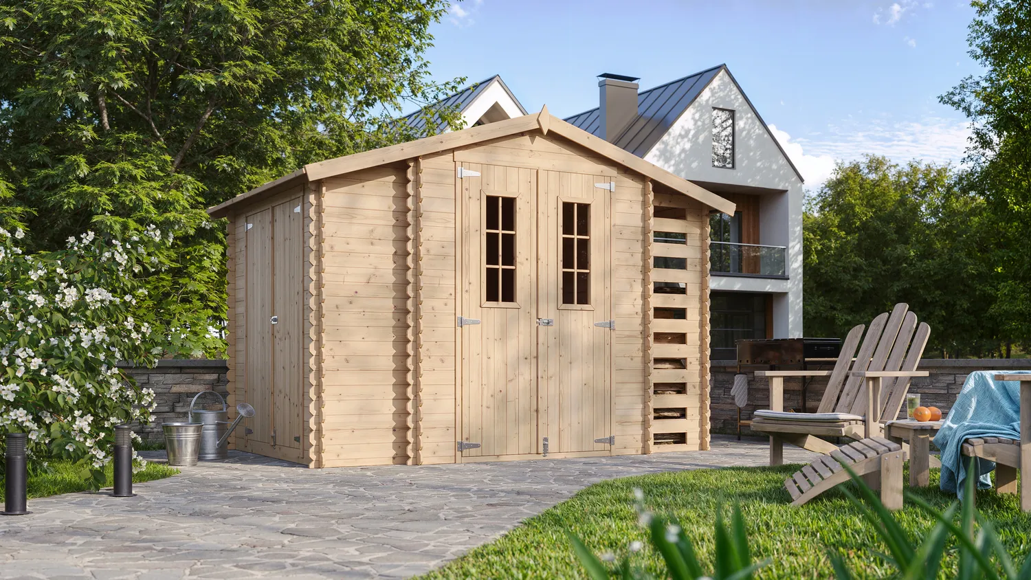 Timbela M389C casetta legno 312x200 cm 6 m2 da giardino