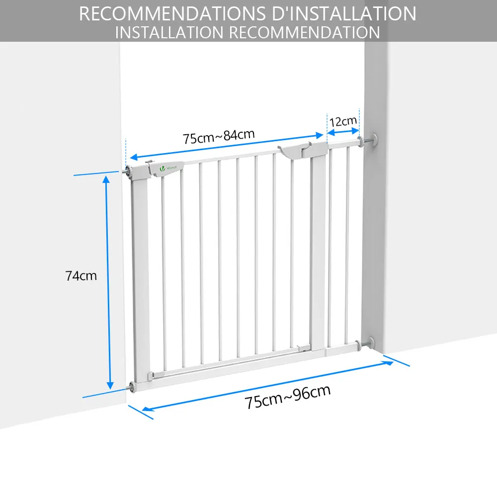 VOUNOT Barriera Sicurezza Porte Scale 88-96cm Bianca