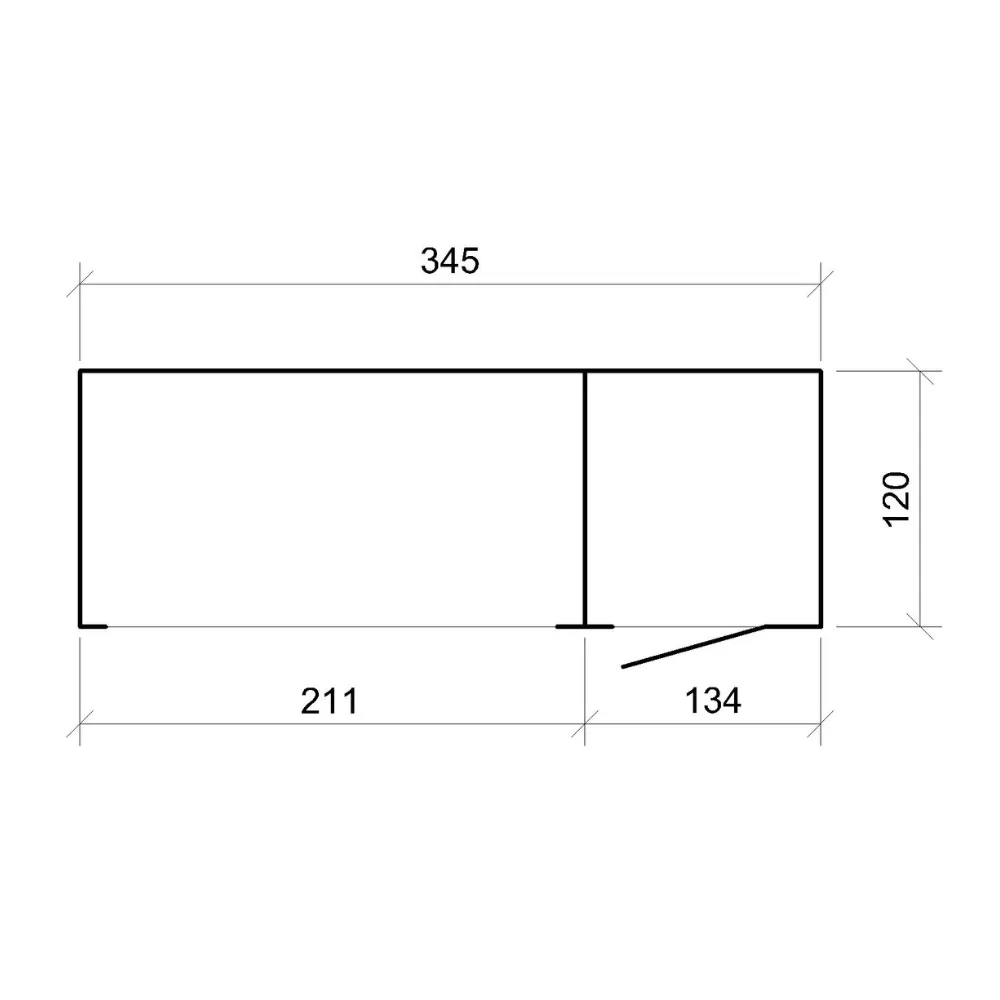 Timbela M985 SmartSide legnaia 345x120 cm 4 mc con rimessa