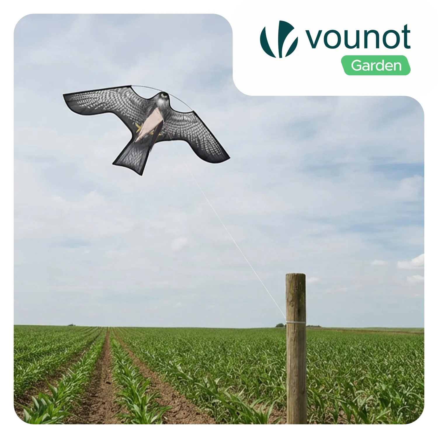 Vounot aquilone spaventapasseri falco 140x70 cm senza palo