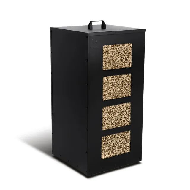 VOUNOT porta pellet 45 kg 36x36x76 cm nero con ruote