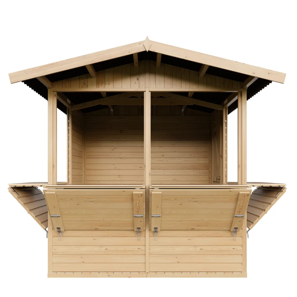 Timbela M149B chiosco legno 205x199 cm 4 m² 4 vetrine