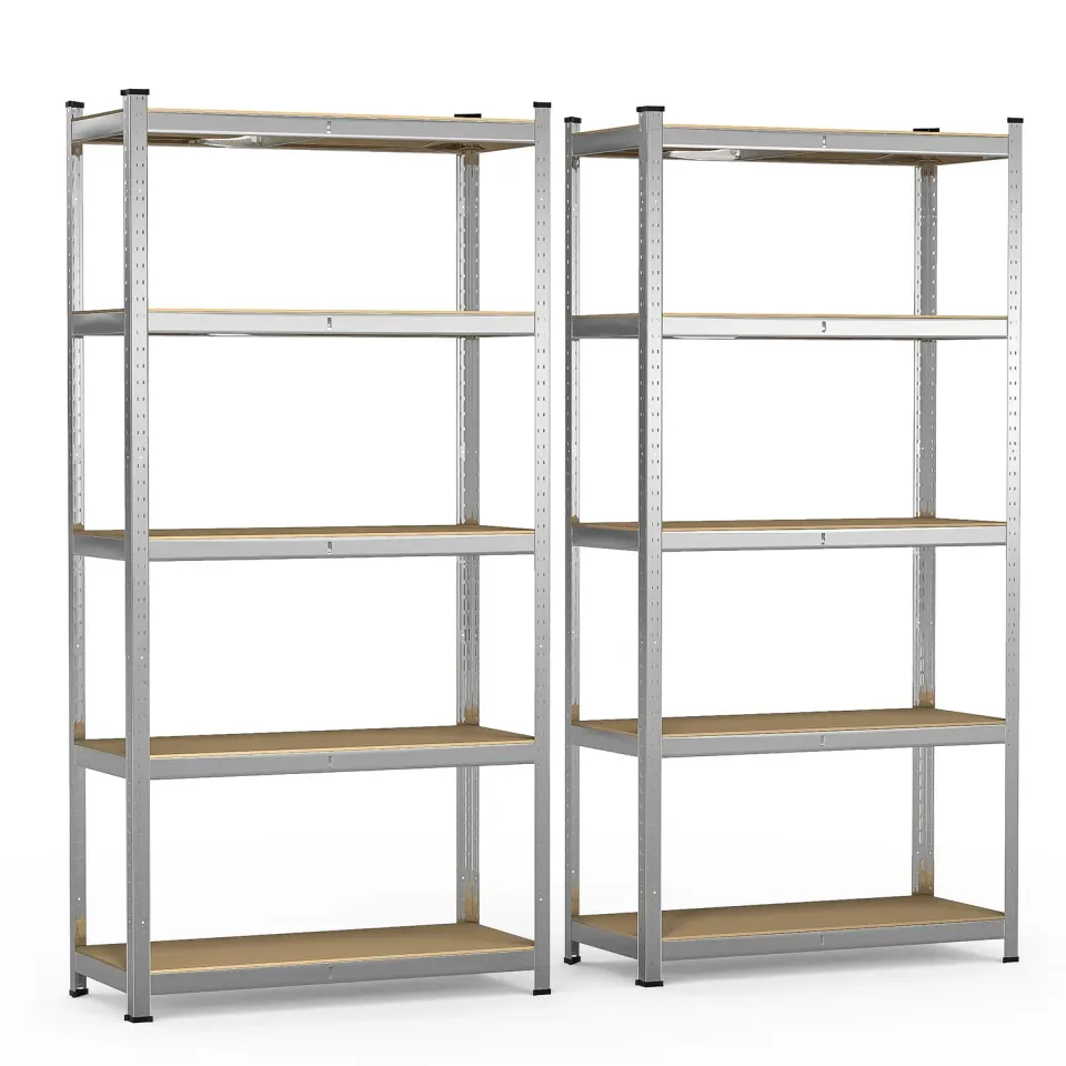 Vounot scaffali metallici 90x40x180 5 ripiani 2 pezzi