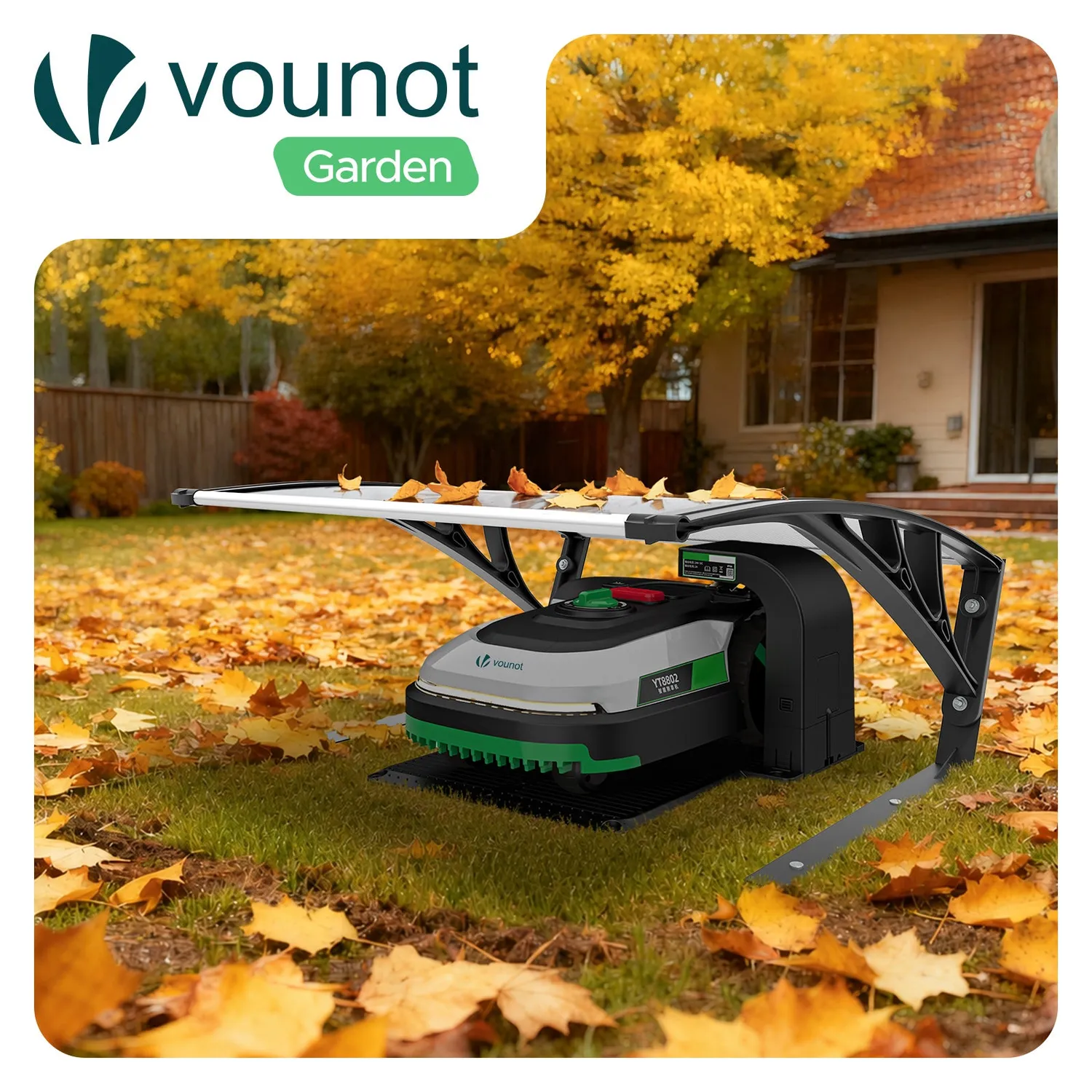 VOUNOT Garage robot tagliaerba 82x80x46 cm trasparente