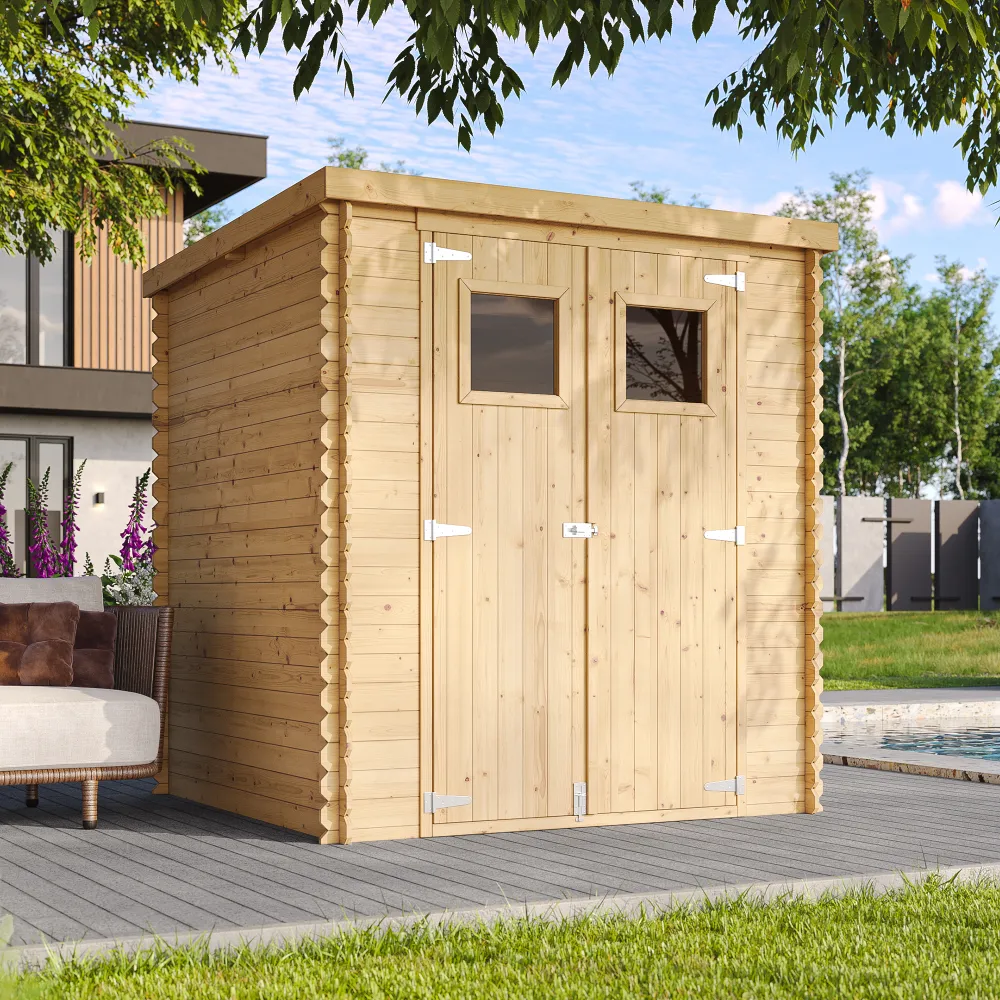 Timbela M309 casetta legno 200x200 cm 4 m² con finestre