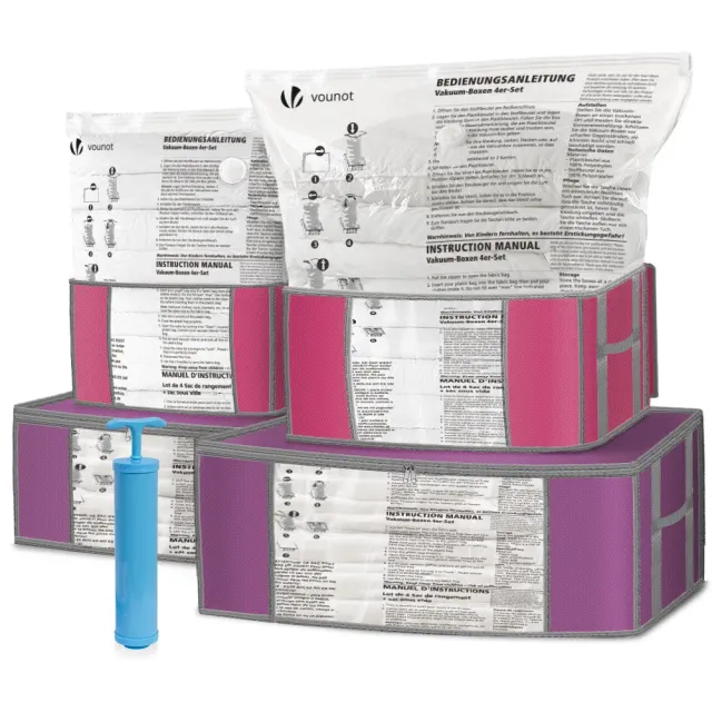 VOUNOT Kit Sottovuoto 9pz con Pompa Salvaspazio Vestiti