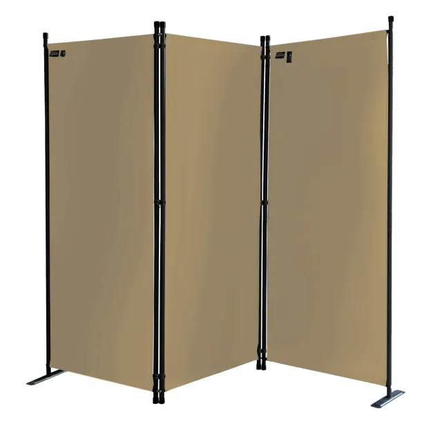 QUICK STAR paravento 3 pannelli 170x165 cm beige da esterno