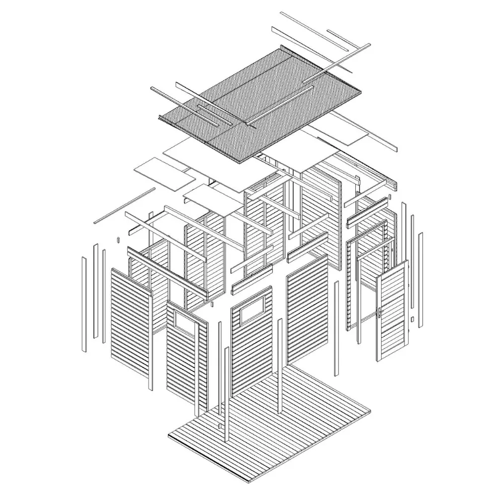 Timbela M326F2 casetta da giardino 306x202 cm 6,18 m² serratura