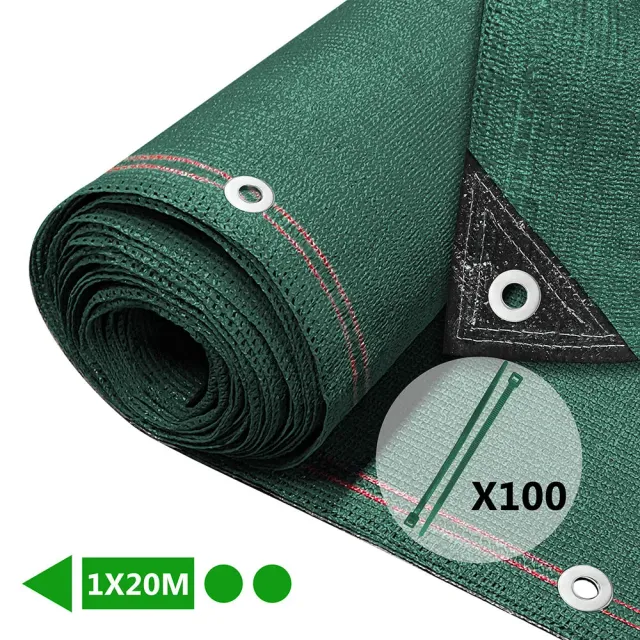 VOUNOT Frangivista 1x20m Verde HDPE 230g con Fascette