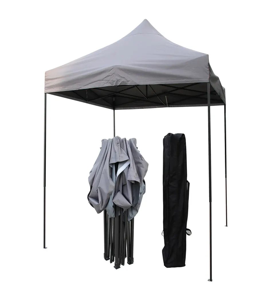 All Seasons Gazebos Robusto 2m x 2m gazebo pieghevole grigio metallico impermeabile