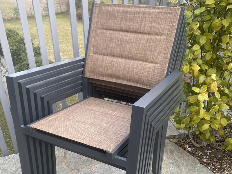 Giardini di Maggio Alissa Wood set 6 sedie marrone antracite