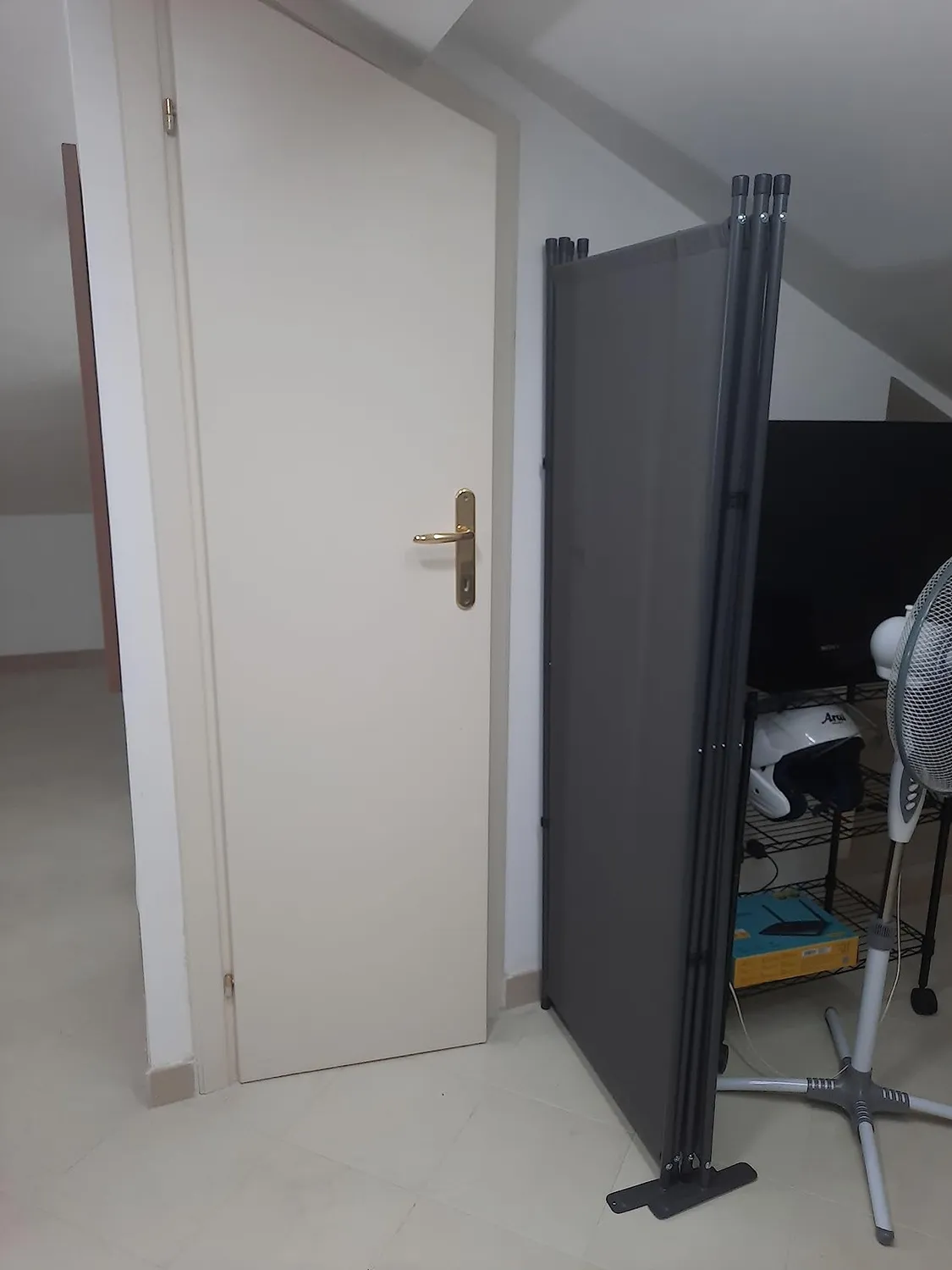 QUICK STAR paravento 3 pannelli 170x165 cm beige da esterno