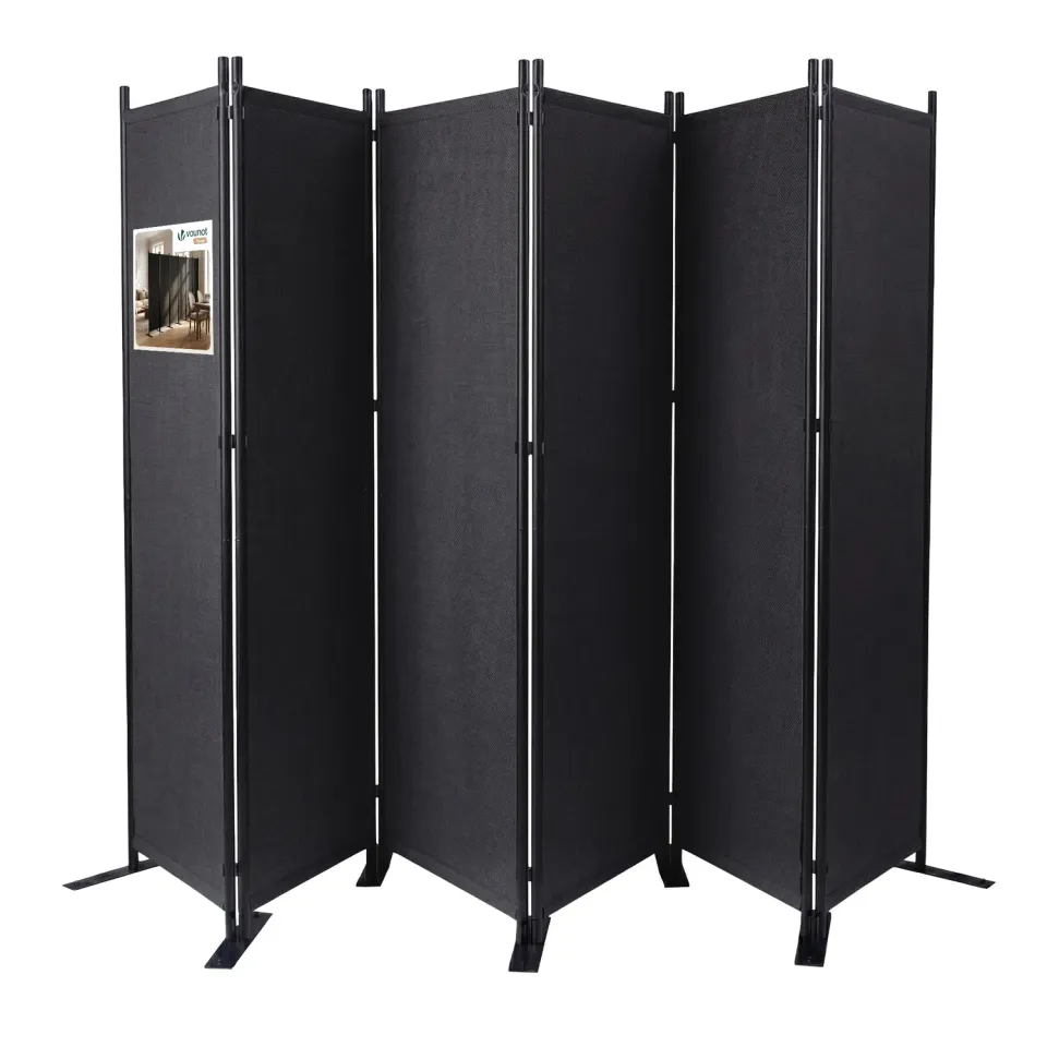 VOUNOT Paravento 6 Pannelli Divisorio 340 cm Antracite Pieghevole