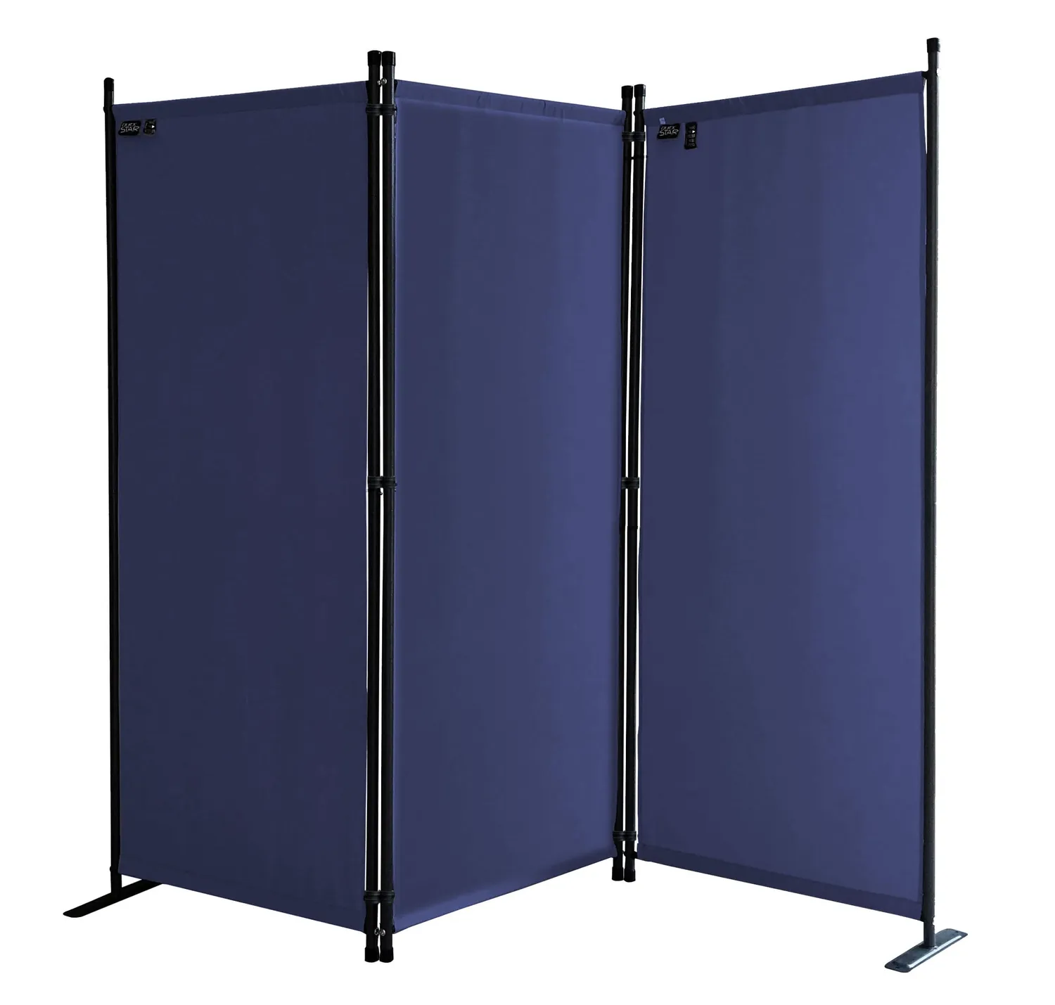 Quick Star 170x165 cm Paravento 3 Ante Blu 2 Pezzi
