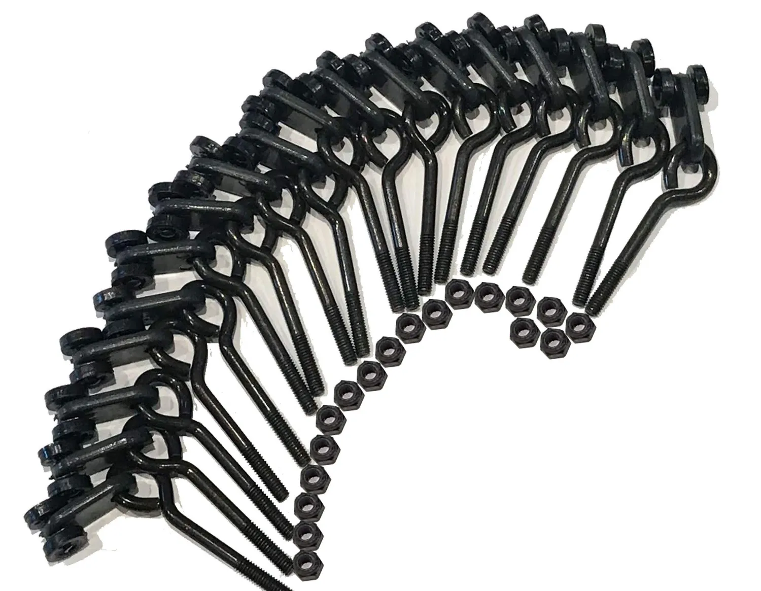 QUICK STAR Firenze rotelle pergola nere 18 pezzi 5 cm