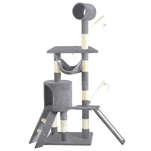 Vounot albero tiragraffi gatto 154 cm grigio cuccia XXL