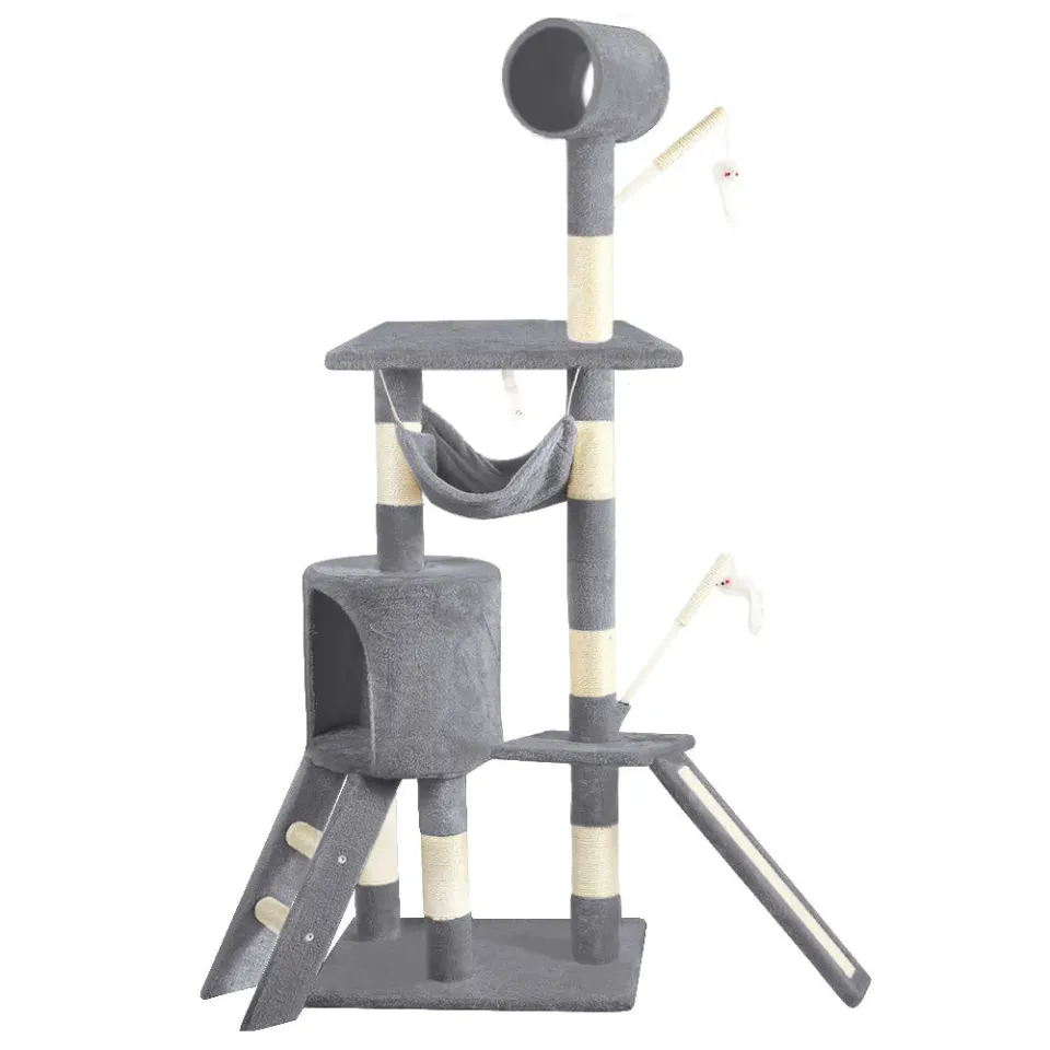 Vounot albero tiragraffi gatto 154 cm grigio cuccia XXL