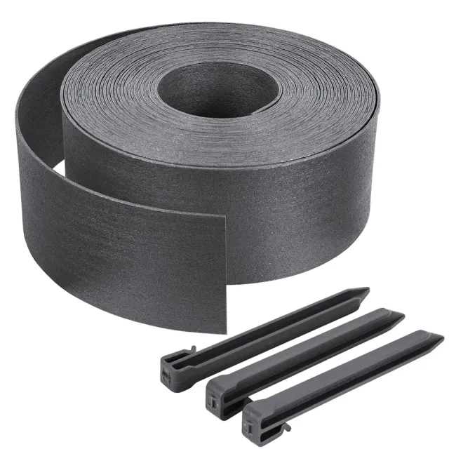 Vounot Bordura Giardino Flessibile 10 m Grigia con Picchetti