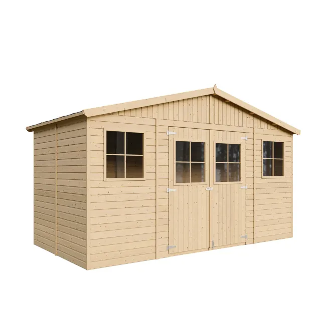 Timbela M332 casetta da giardino 401x199 cm 8 m² doppia porta