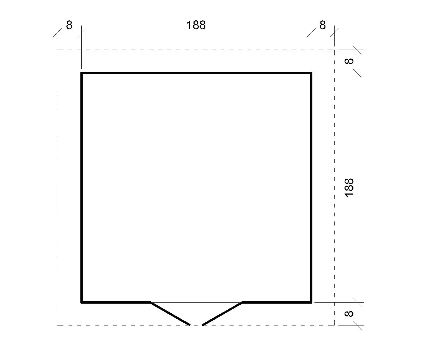 Timbela M309F 200x200 casetta legno incastro 4 m²