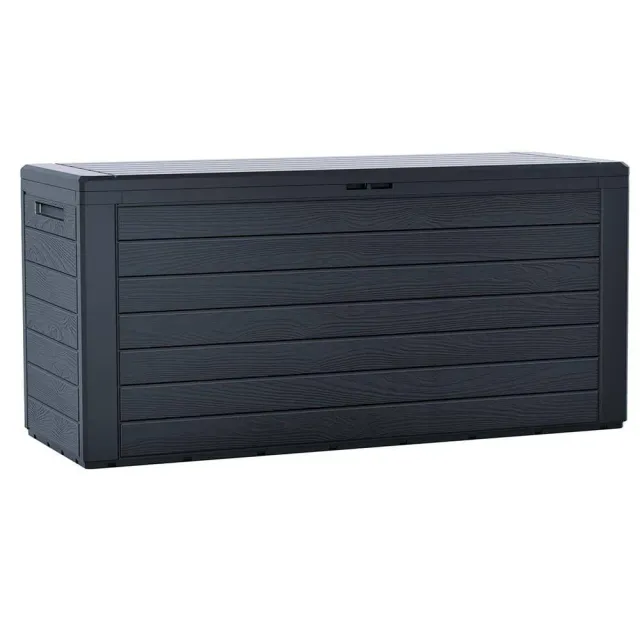 VOUNOT Baule da Esterno 280L Antracite Effetto Legno