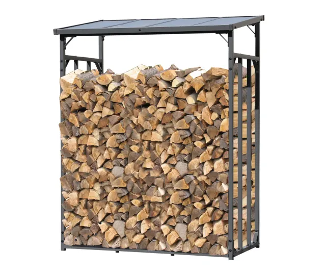 QUICK STAR Scaffale Legna 185x70x185 cm Tetto Spiovente Antracite
