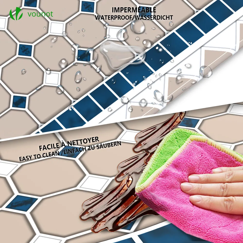 VOUNOT Tovaglia Elastica PVC Rettangolare Ceramica