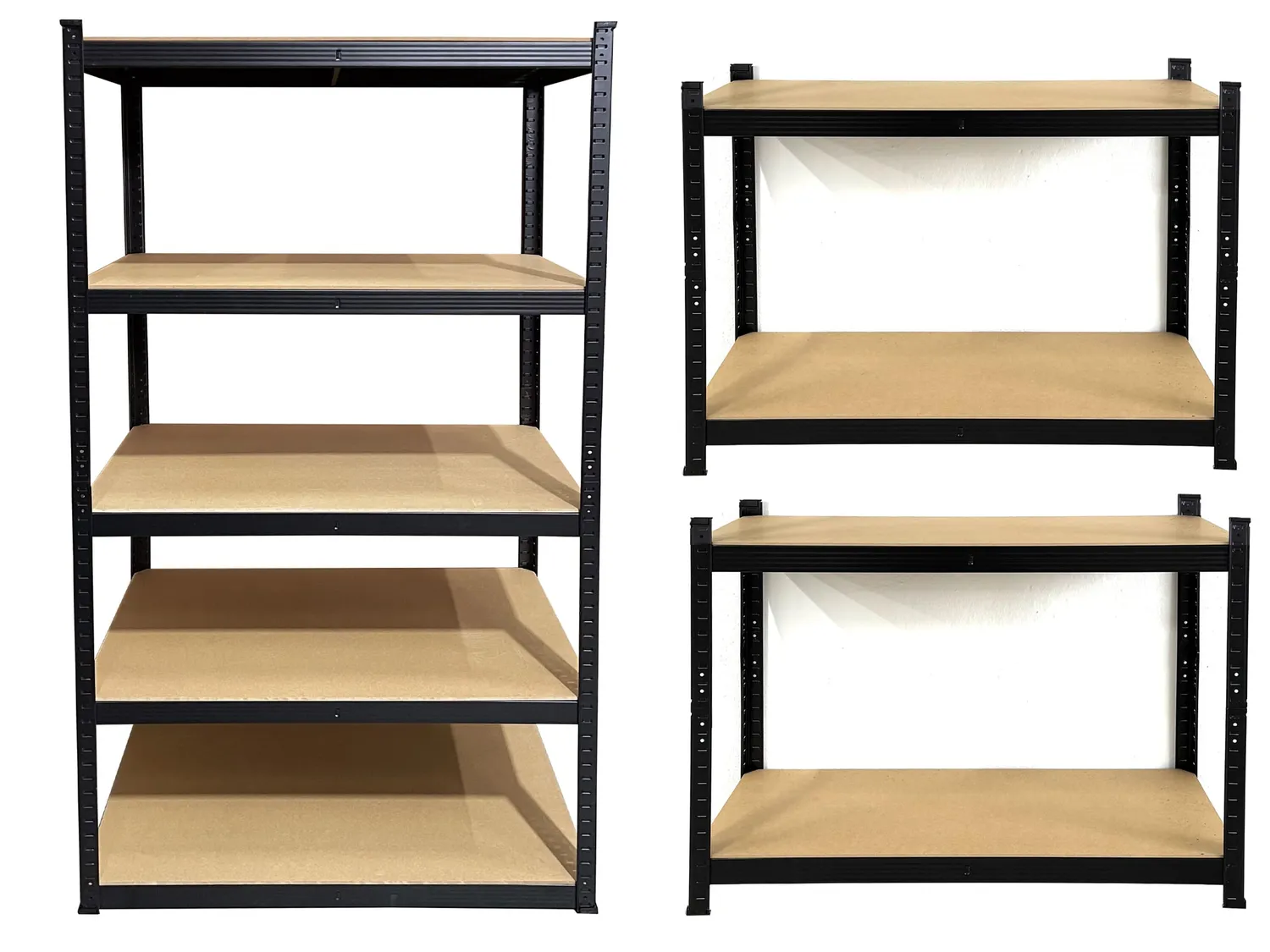 QUICK STAR Scaffale 90x60x180 cm Nero 5 Ripiani Portante
