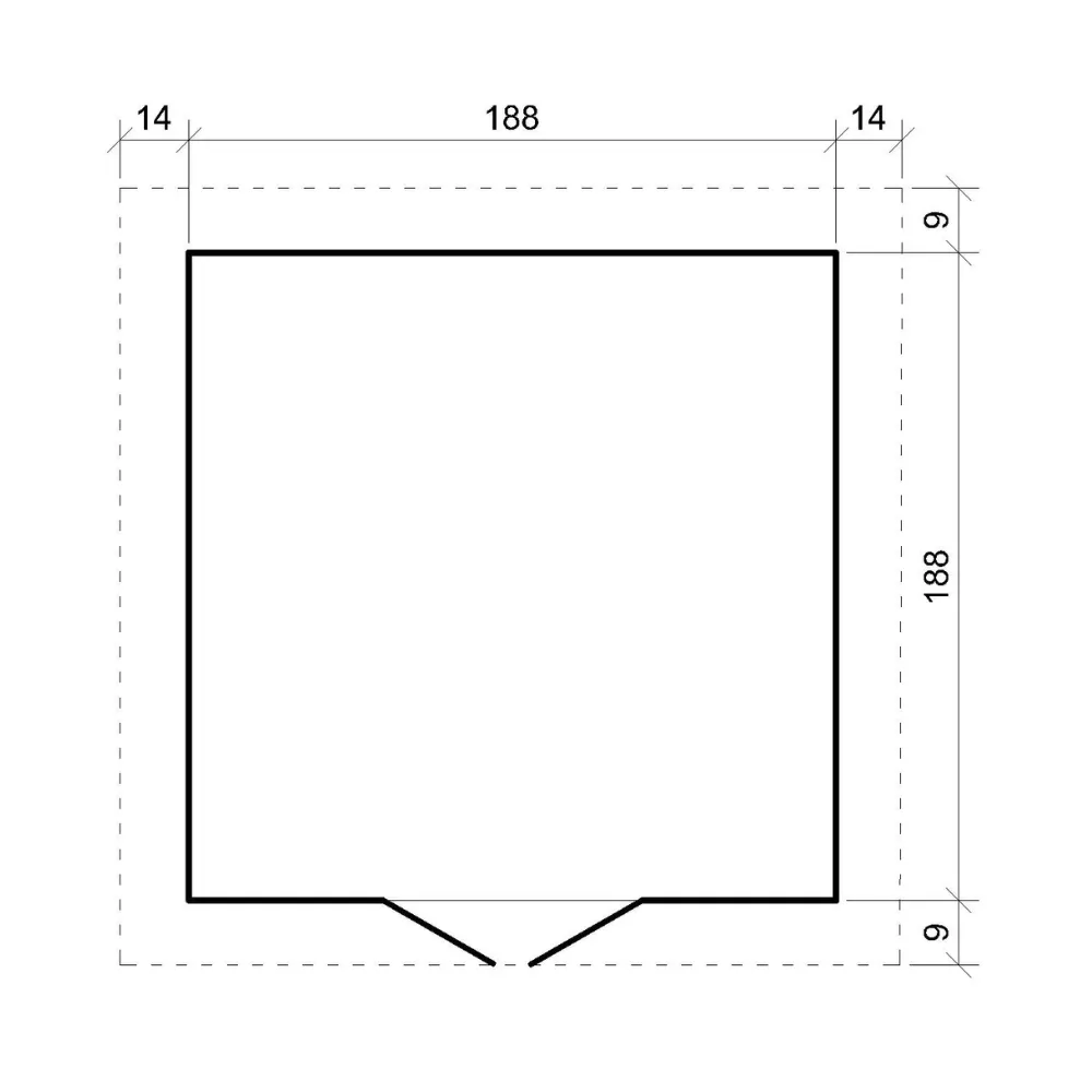 Timbela M343F Casetta Giardino Legno 200x200 con Finestre