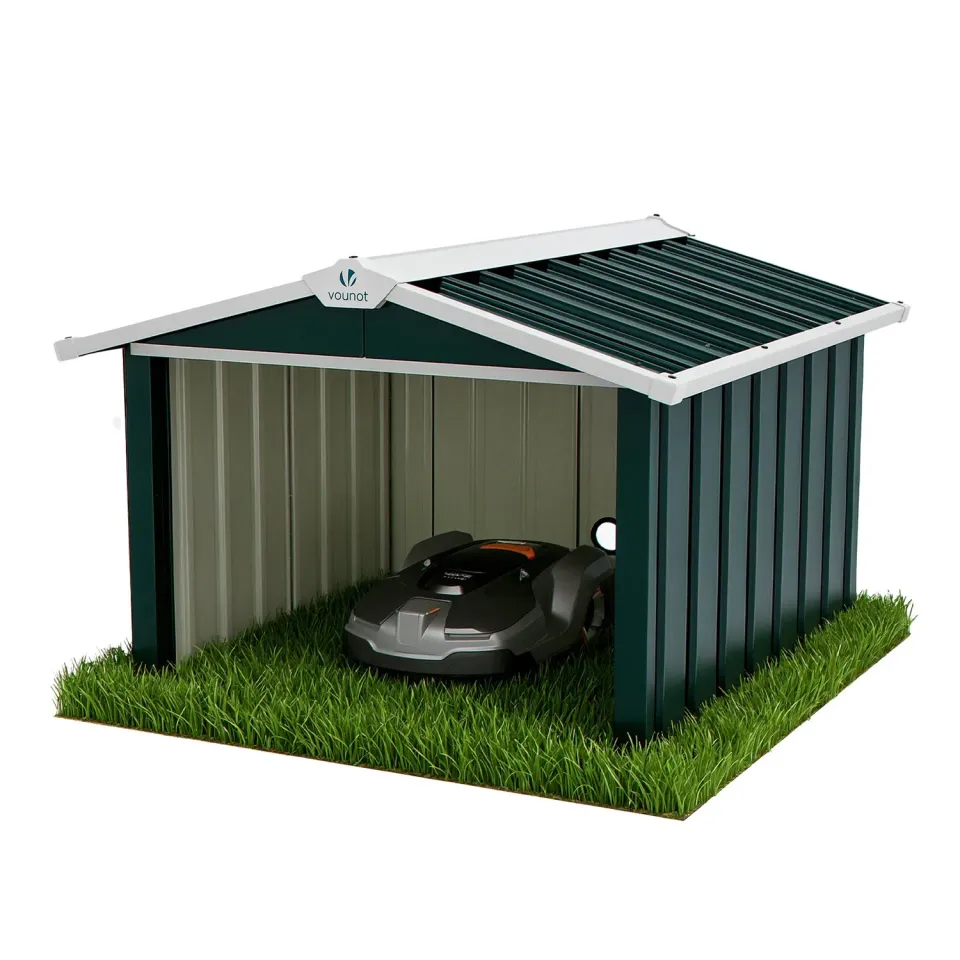 VOUNOT Garage Robot Tagliaerba Metallo 87x100cm Verde